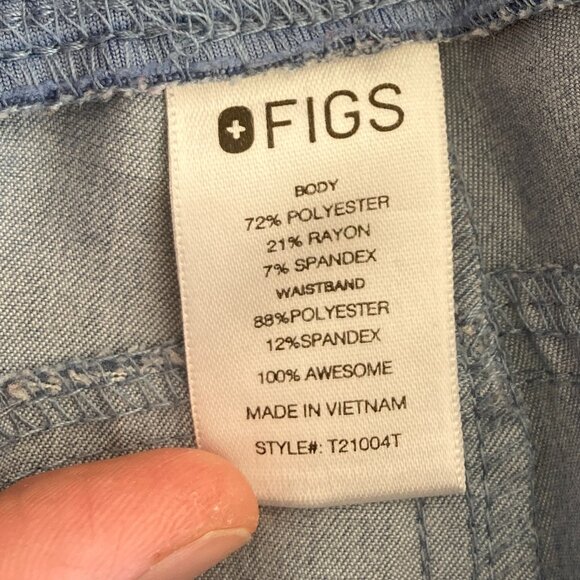 Limited Edition light blue "denim" figs scrub set - Picture 4 of 6